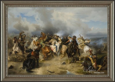 Death of King Gustav II, after Carl Wahlbom