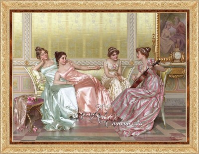 La Soiree, after Painting by Vittorio Reggianini