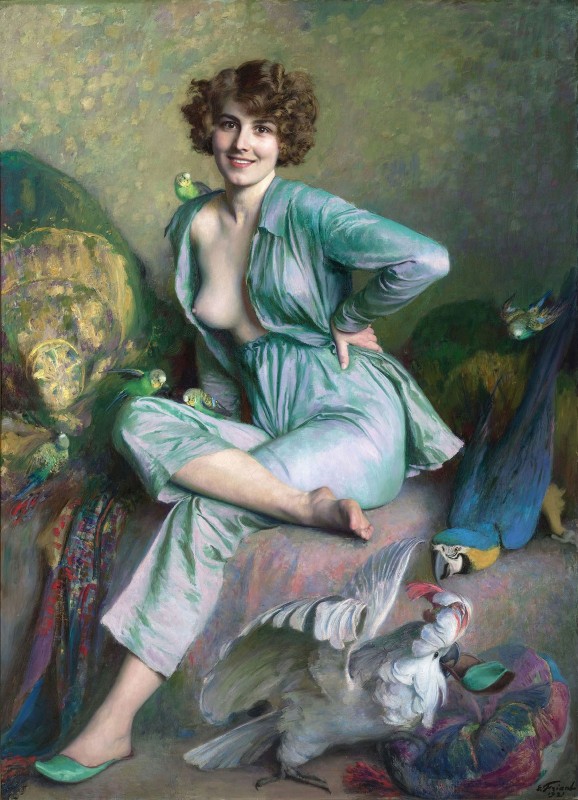 The Familiar Birds, c.1921, Oil on Canvas