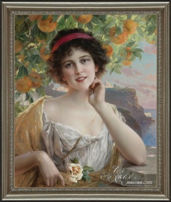 Beauty Under the Orange Tree, after Emile Vernon