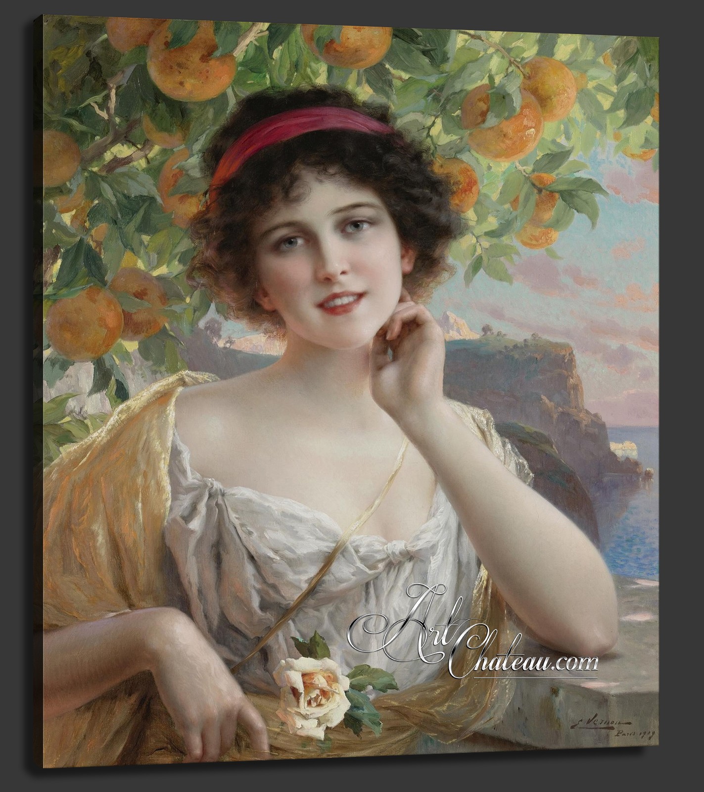 Beauty Under the Orange Tree, after Emile Vernon