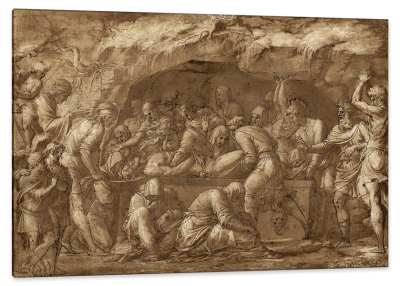 The Entombment, c.1550, Black Ink with Brown Wash
