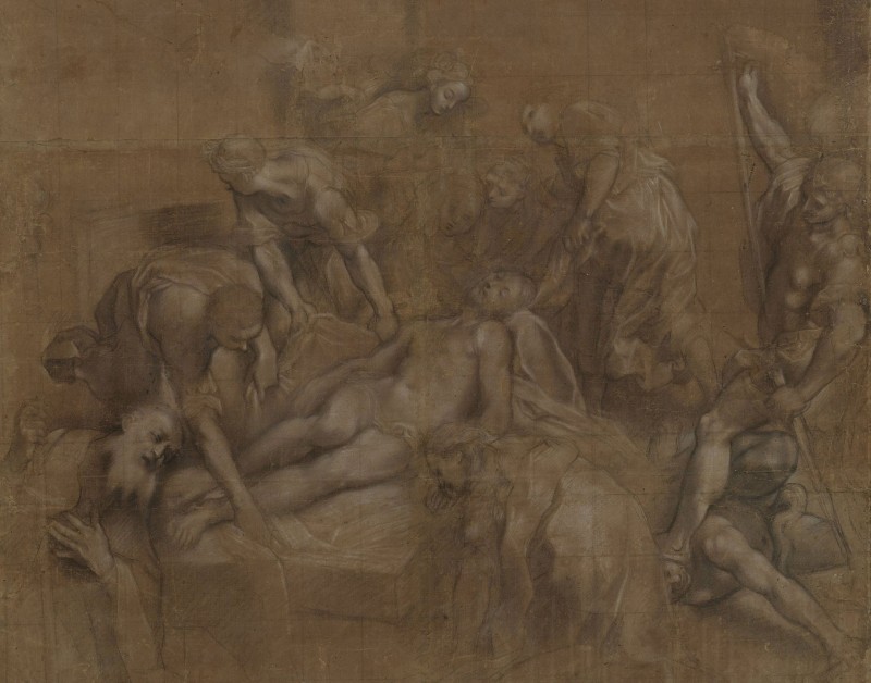 Lamentation of Christ, c.1598, Pen, Chalk and Brown Paper