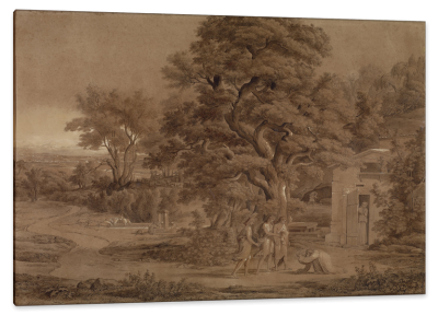 Abraham with Three Angels in the Valley of Mambre, c.1797, Pen and Brush Wash