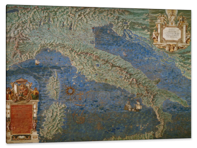 Map of Italy, Corsica and Sardinia, c.1582, Fresco