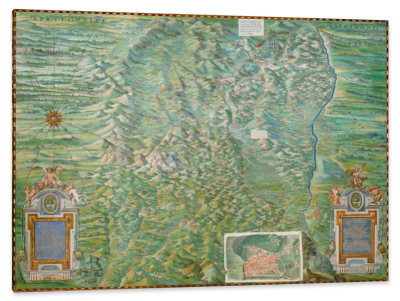 Map of the Territory of Spoleto in Umbria, c.1582, Fresco