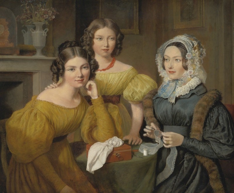 Madame Vieyres and her Daughters, c.1831, Oil on Canvas