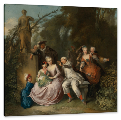 A Comedic Performance in a Park Setting, c.1760, Oil on Canvas