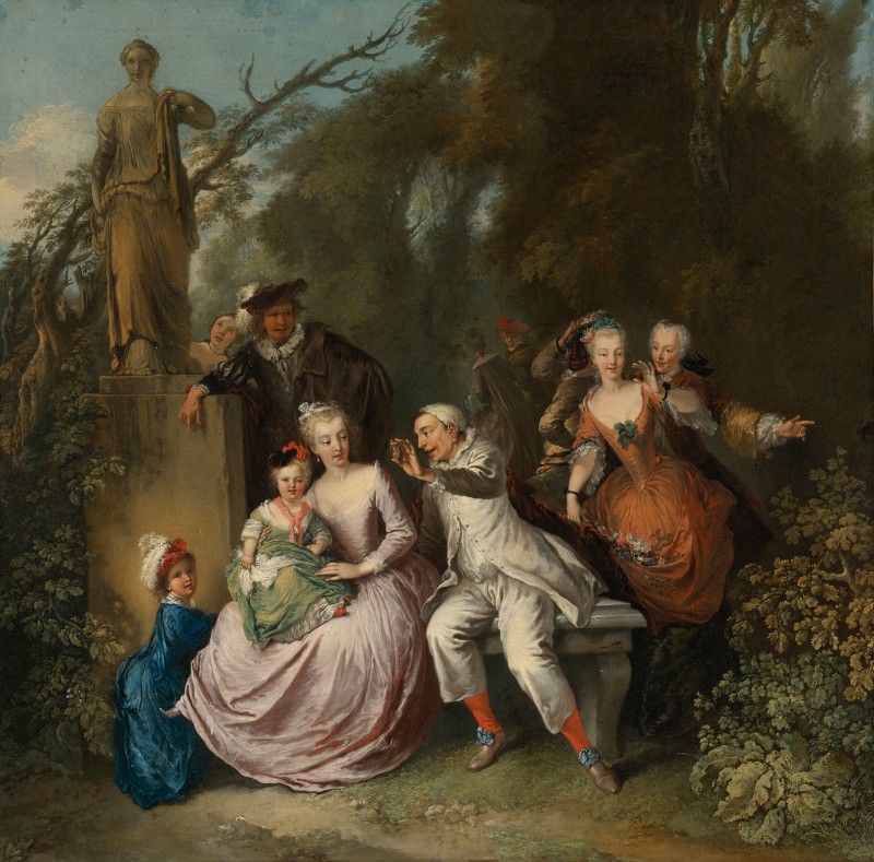 A Comedic Performance in a Park Setting, c.1760, Oil on Canvas