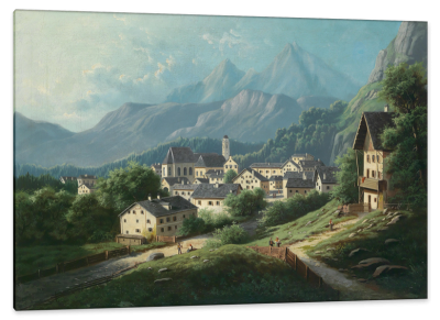 View of Berchtesgaden, c.1870, Oil on Canvas