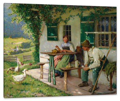 Resting by the House, c.1890, Oil on Canvas