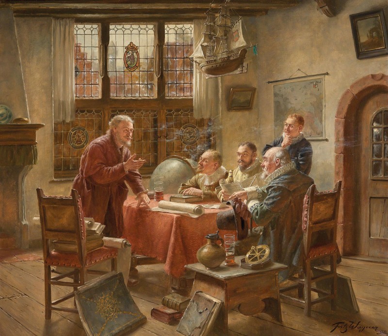 The Councillors, c.1929, Oil on Canvas