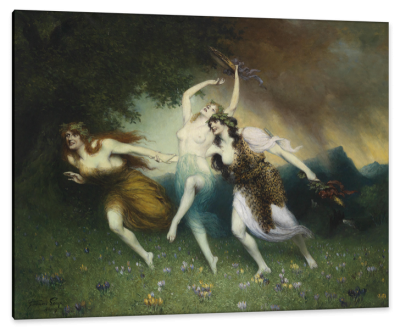 The Fleeing Nymphs, c.1890, Oil on Canvas