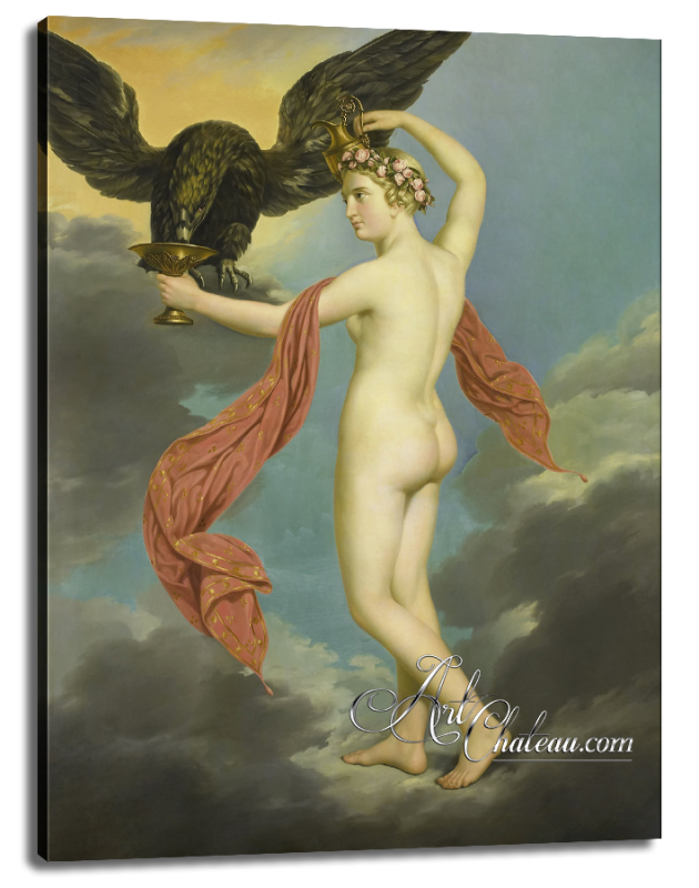 French Interior Design Painting, Hebe with Jupiter