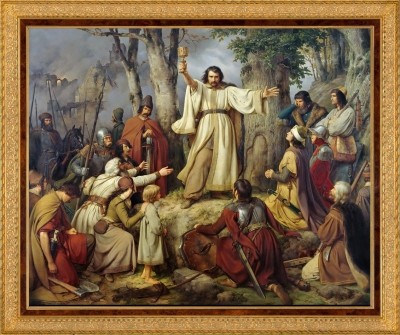 The Sermon, after German artist Karl Friedrich Lessing