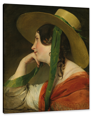 Girl with Straw Hat, c.1835, Oil on Canvas