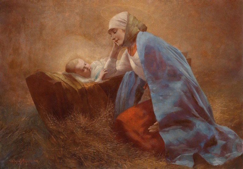 Maria with the Infant Jesus, c.1905, Oil on Canvas