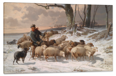 Sheep Returning Home, c. 1889 Oil on Canvas