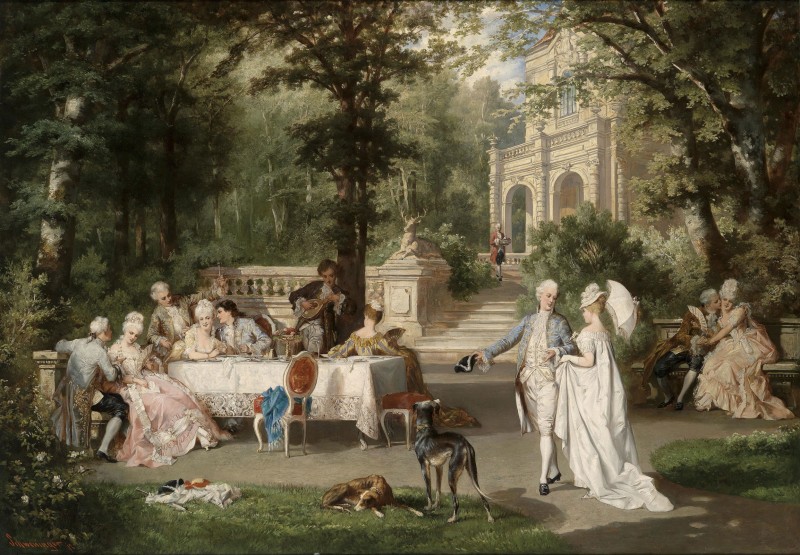 Galante Company in the Castle Park, c.1899, Oil on Canvas