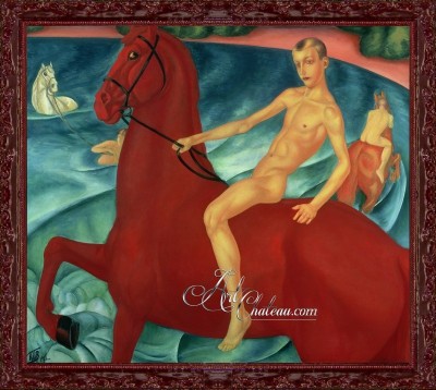 Bathing the Red Horse, after Kuzma Petrov-Vodkin