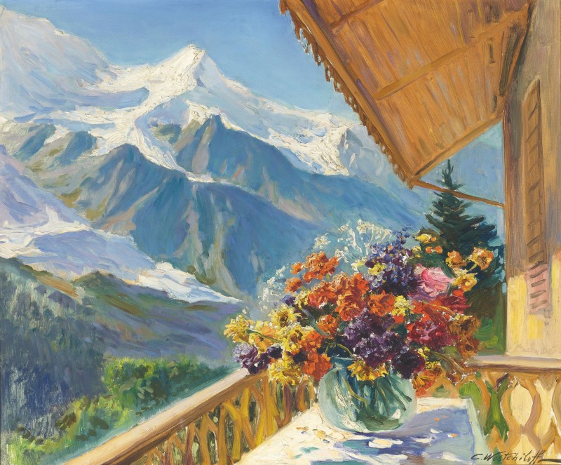Mont Blanc, Switzerland, c.1910, Oil on Canvas