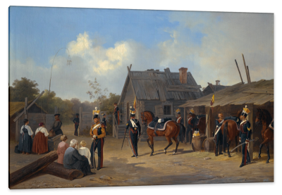 Soldiers Bivouacking in a Village, c.1843, Oil on Canvas