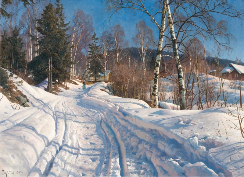 Sunlit Winter Landscape, c.1916, Oil on Canvas