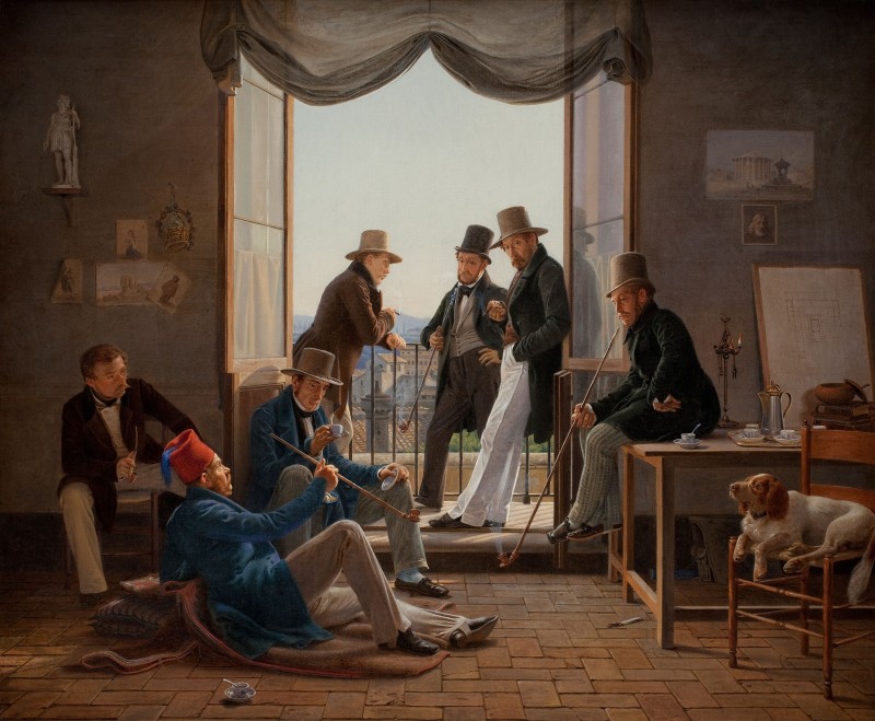 Brotherhood of Danish artist in Rome, c.1837, Oil on Canvas