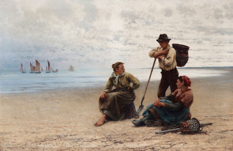 Conversation by the Sea, c.1903, Oil on Canvas