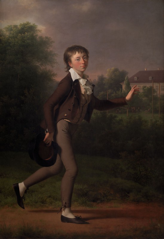 Running boy, Marcus Holst von Schmidten, c.1802, Oil on Canvas