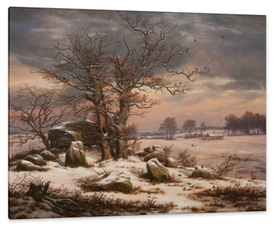 Winter Landscape Near Vordingborg, c.1827, Oil on Canvas