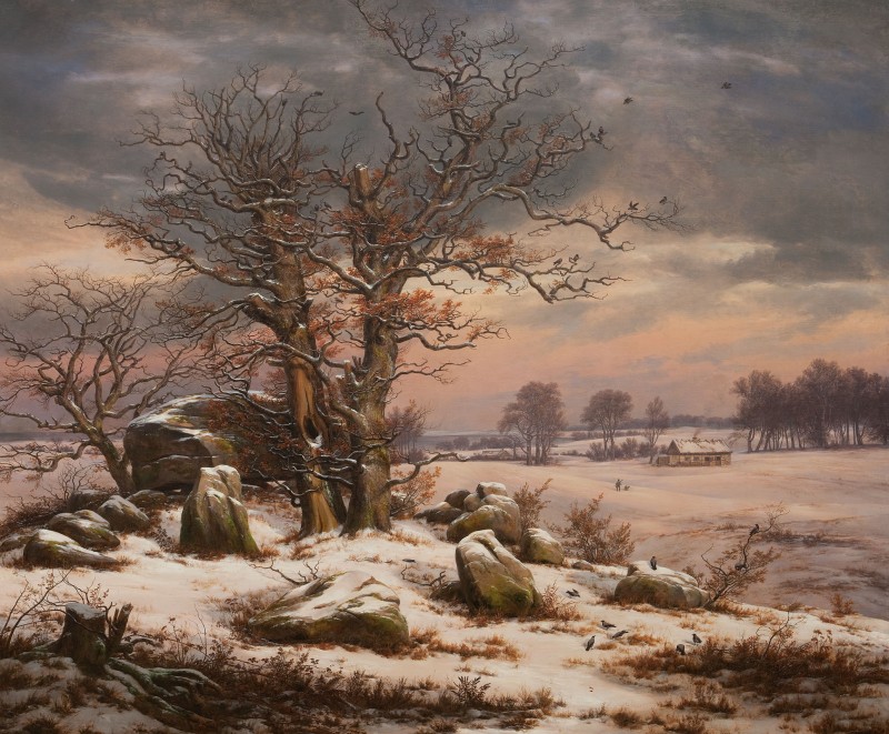 Winter Landscape Near Vordingborg, c.1827, Oil on Canvas