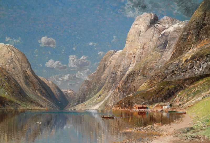 Large Fjord Landscape, c.1912, Oil on Canvas