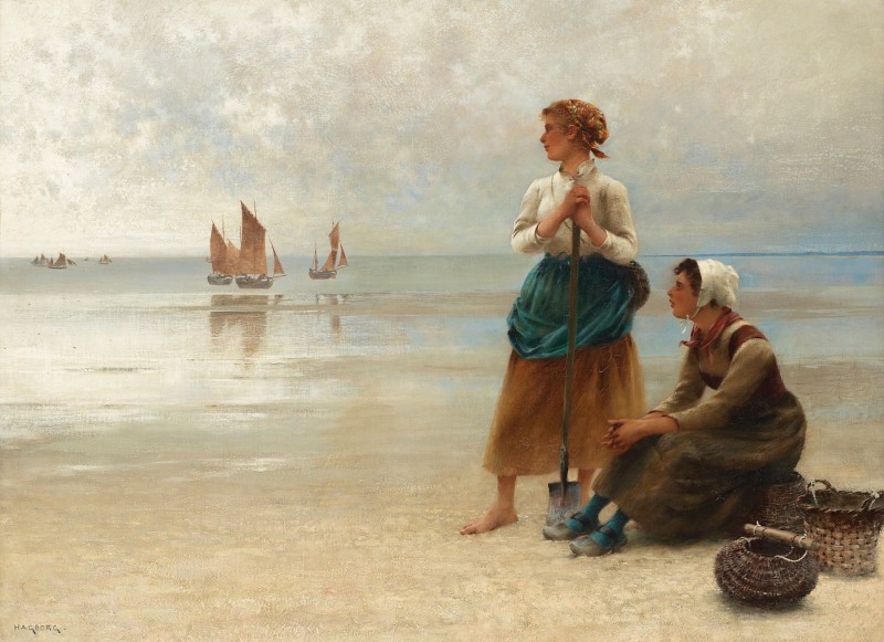Women Gathering Oysters, c.1890, Oil on Canvas