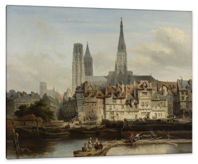 The Quay de Paris in Rouen, c.1839, Oil on Canvas
