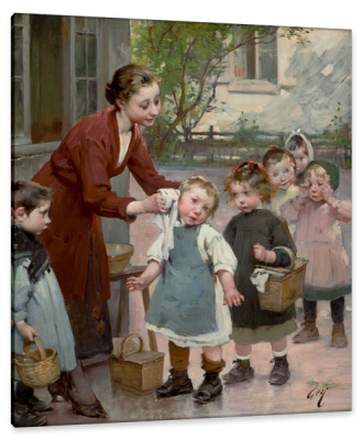 Teachers Touch, c.1890, Oil on Canvas