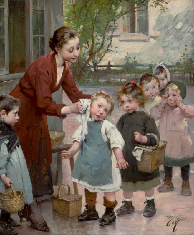 Teachers Touch, c.1890, Oil on Canvas