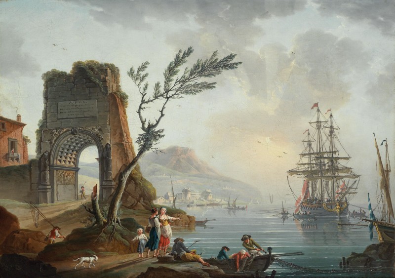 Southern Seaport with the Arch of Titus, c.1750, Oil on Canvas
