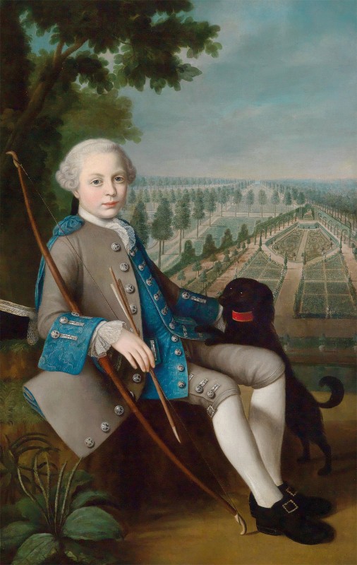 Portrait of a Boy in a Park Landscape, c.1750, Oil on Canvas