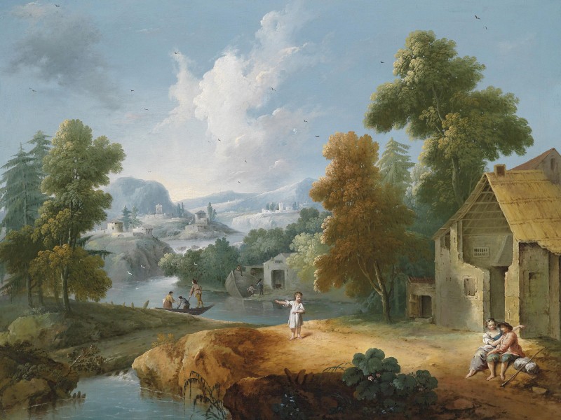 A Landscape in the Veneto, c.1830, Tempera on Cardboard