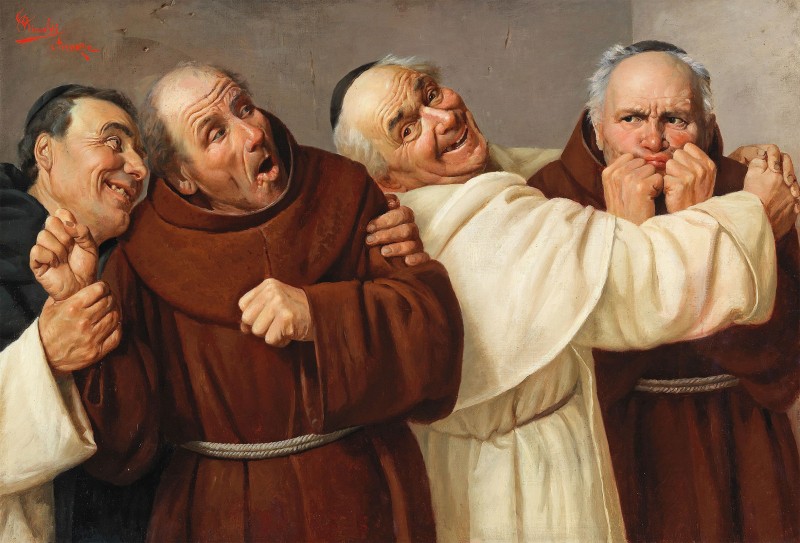 Four Merry Monks, c.1884, Oil on Canvas