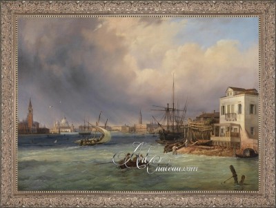 Venetian Storm Painting, after Carlo Grubas