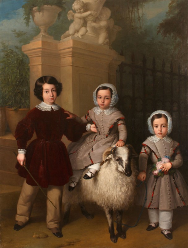 Children Playing with a Ram, c.1843, Oil on Canvas