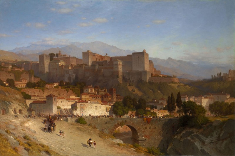 The Hill of the Alhambra, Granada, Spain, c.1865, Oil on Canvas