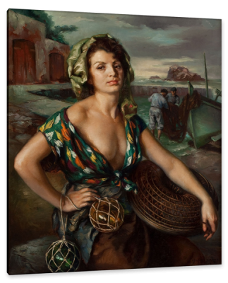La Pescadora, c.1946, Oil on Canvas