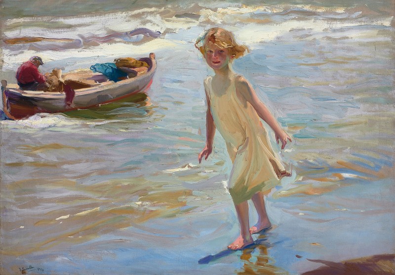 Niña en la playa, Valencia, Spain, c.1910, Oil on Canvas