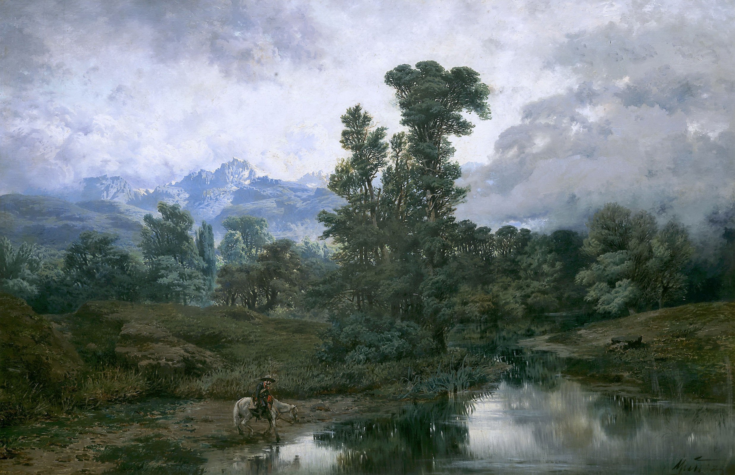Mist Rising over El Pardo, c.1866, Oil on Canvas