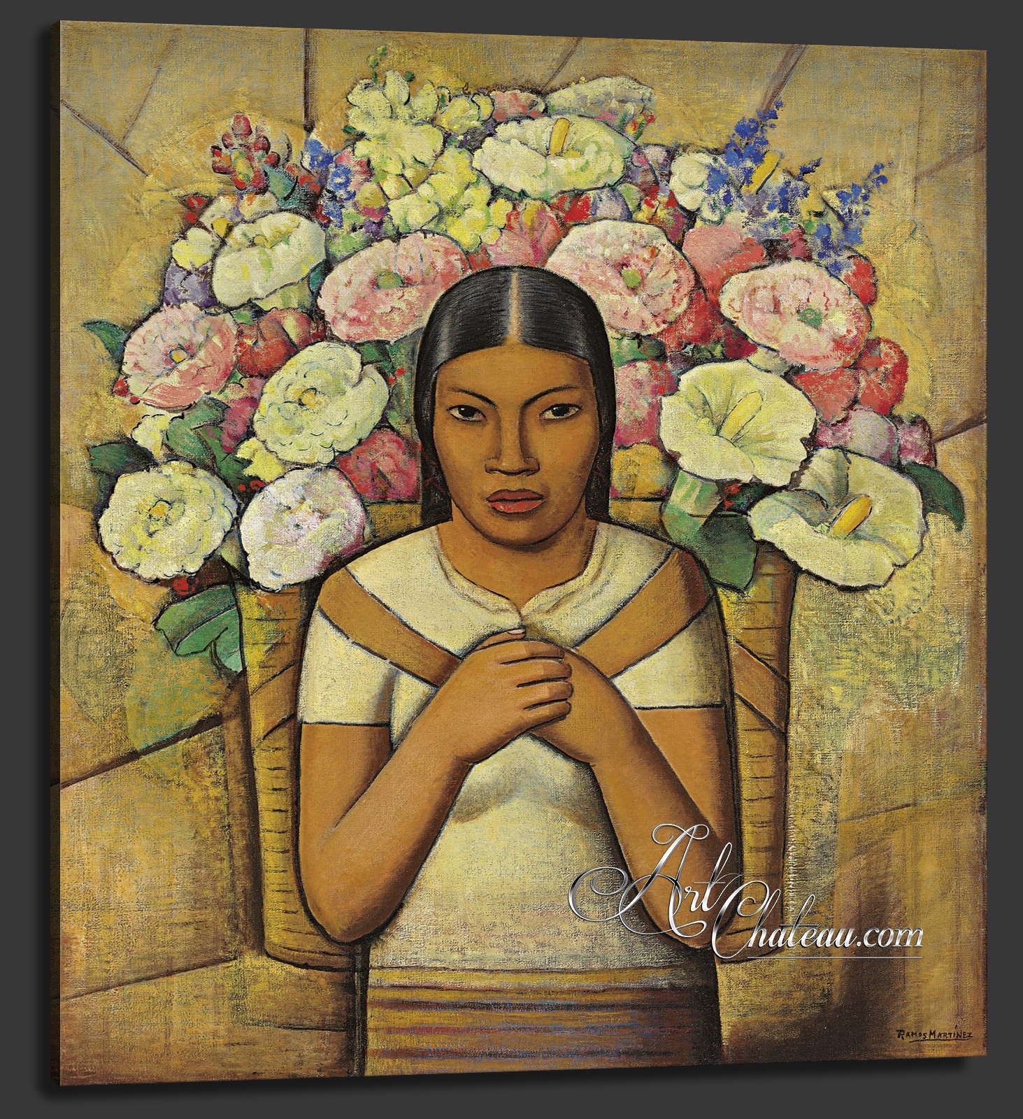 Vendedora de flores, after Alfredo Ramos Martínez