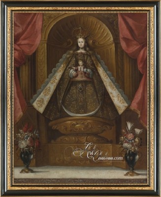 Virgin with Child, after Spanish Colonial Painting