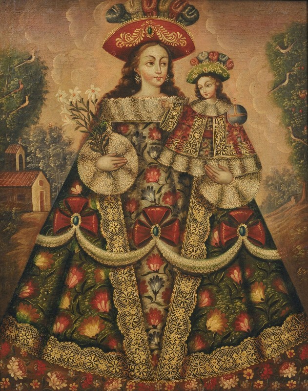 The Virgin of the Pilgrims and Child, 18th Century, Oil on Canvas